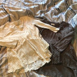 Hi-low sweaters from Anthropologie, meadow rue